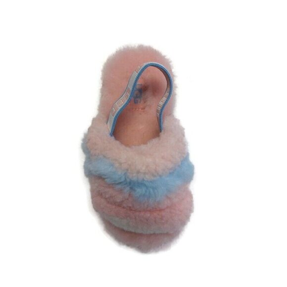 UGG Fluff Yea Slide Pride-Stripes Slippers Sz 9 Toddler Ages 4-5 Pastel 1120115T - Picture 2 of 8